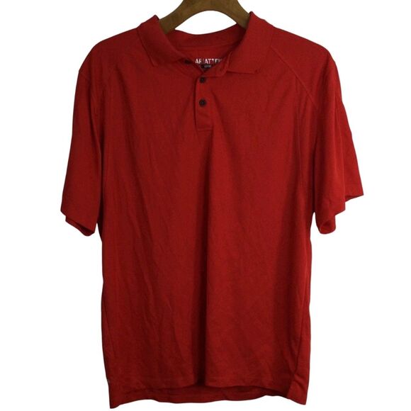 Ariat Mens Tek Heat Series Golf Polo Shirt Short Sleeves Stretch Red Size Large - Picture 1 of 15